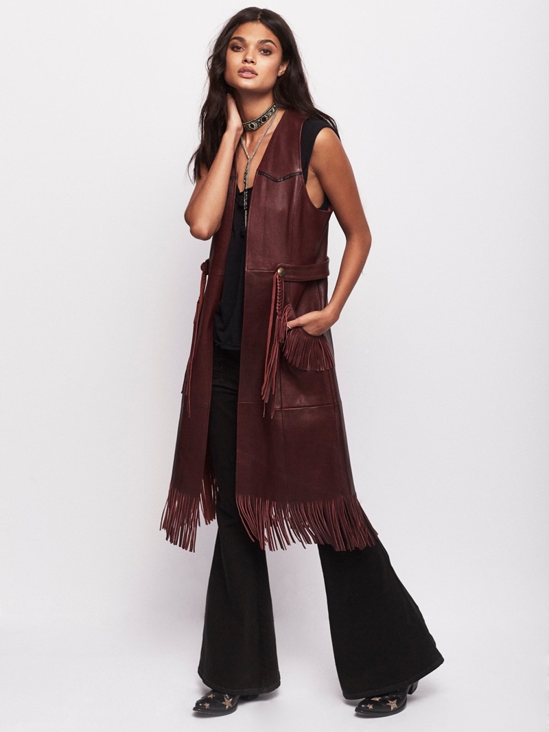 Free People Riley Fringe Vest