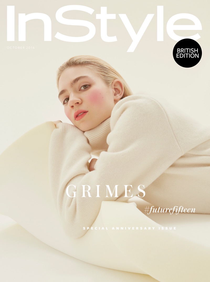 Grimes on InStyle UK 15th Anniversary October 2016 Cover
