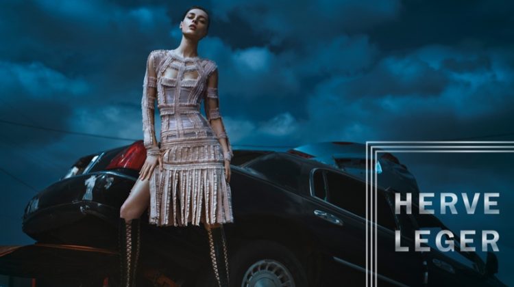 Herve Leger Sets a Junkyard Scene for Fall 2016 Campaign