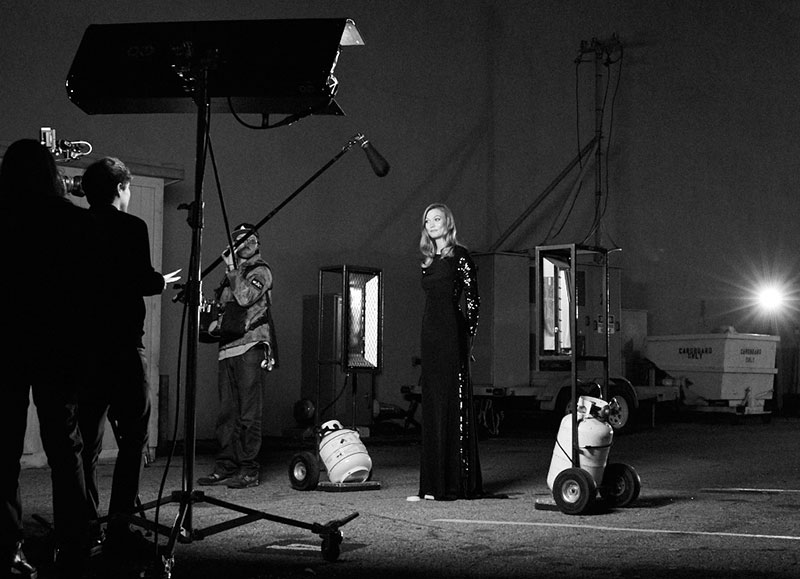 Karlie Kloss on set of Carolina Herrera Good Girl campaign shoot