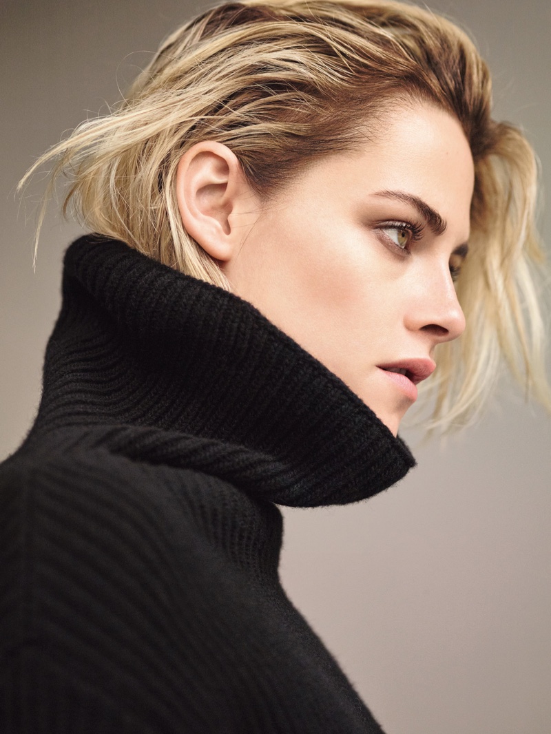 Kristen Stewart gets her closeup in Valentino turtleneck sweater