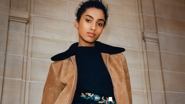 Imaan Hammam Stands Tall in Maje’s Fall Campaign