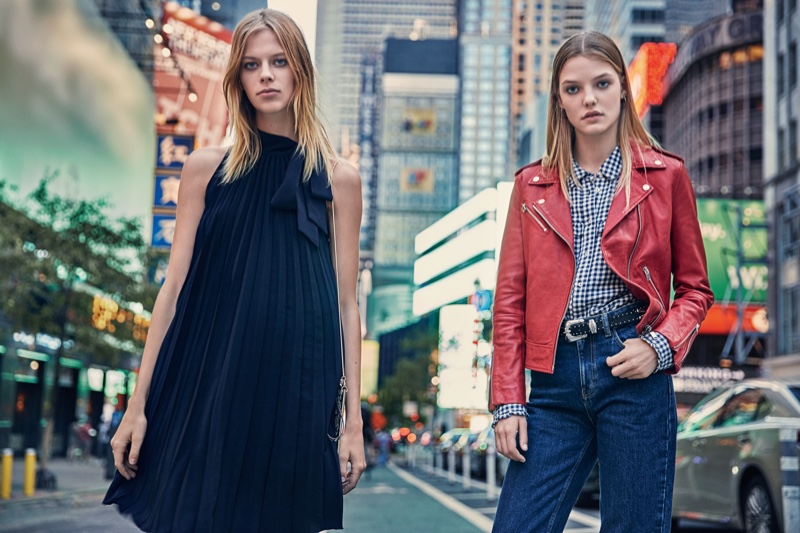 Times Square serves as the backdrop to Mango's fall 2016 campaign