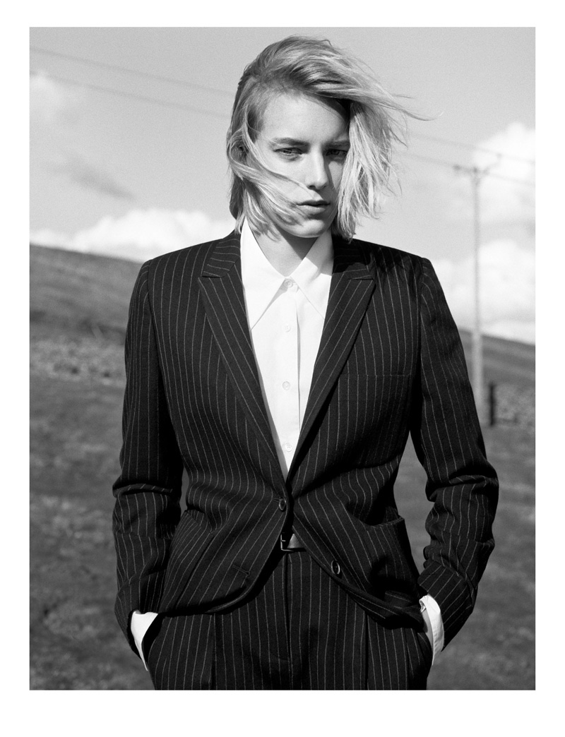 Erika Linder stars in Margaret Howell's fall-winter 2016 campaign