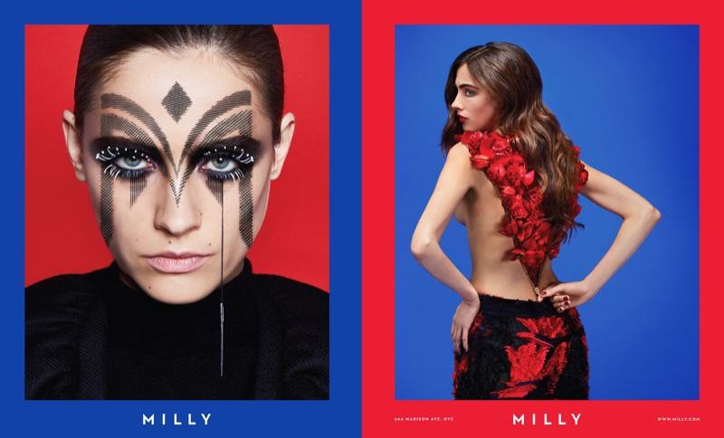 Milly features bold beauty looks in fall-winter 2016 campaign