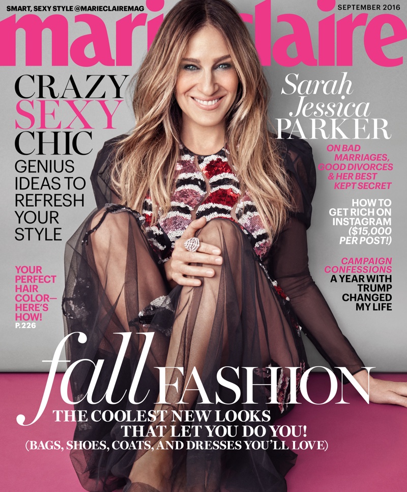 Sarah Jessica Parker on Marie Claire September 2016 Cover