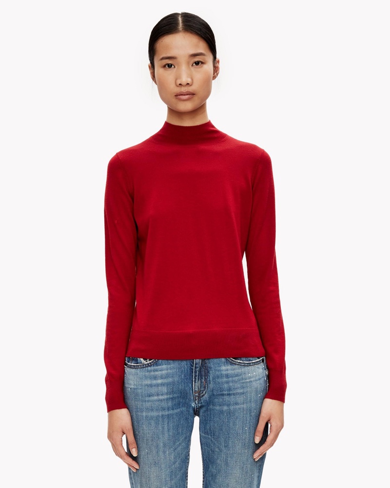 Theory Classic Merino Mock Neck 