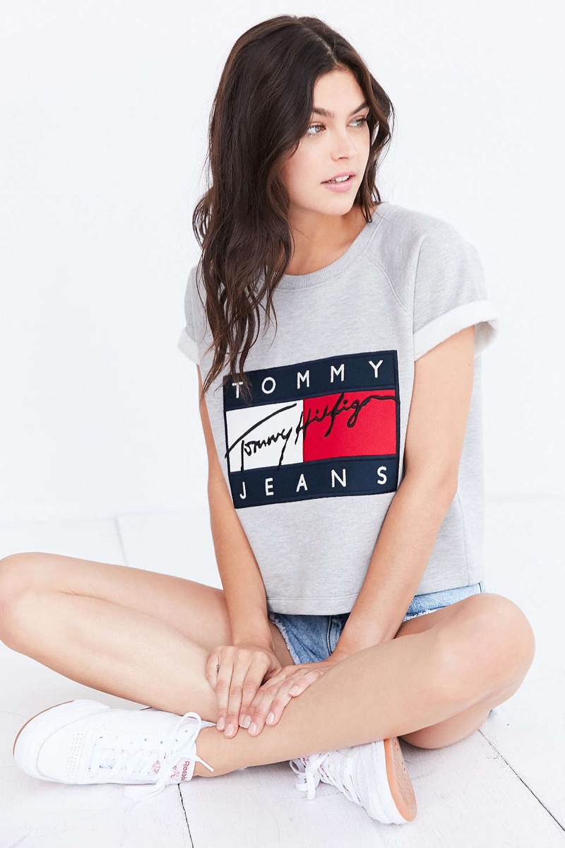 Tommy Jeans x UO Short Sleeve Sweatshirt