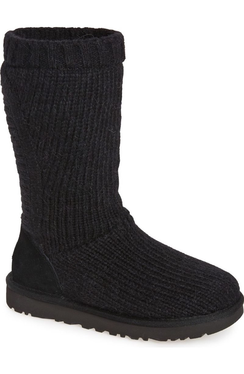 UGG Capra Ribbed Knit Genuine Shearling Lined Boot