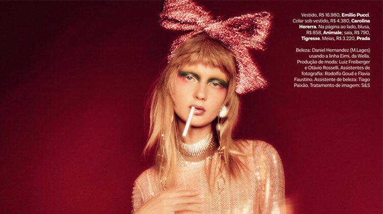 Yana Trufanova Shines in New Season Metallics for Vogue Brazil
