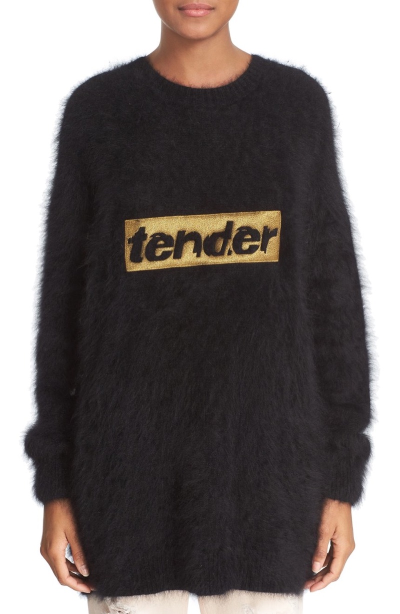 Alexander Wang Tender Embroidered Wool Blend Sweater