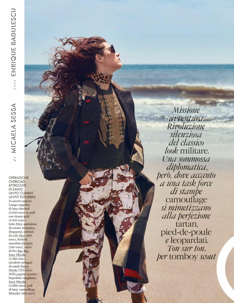 Anna Speckhart stars in Elle Italy's October issue