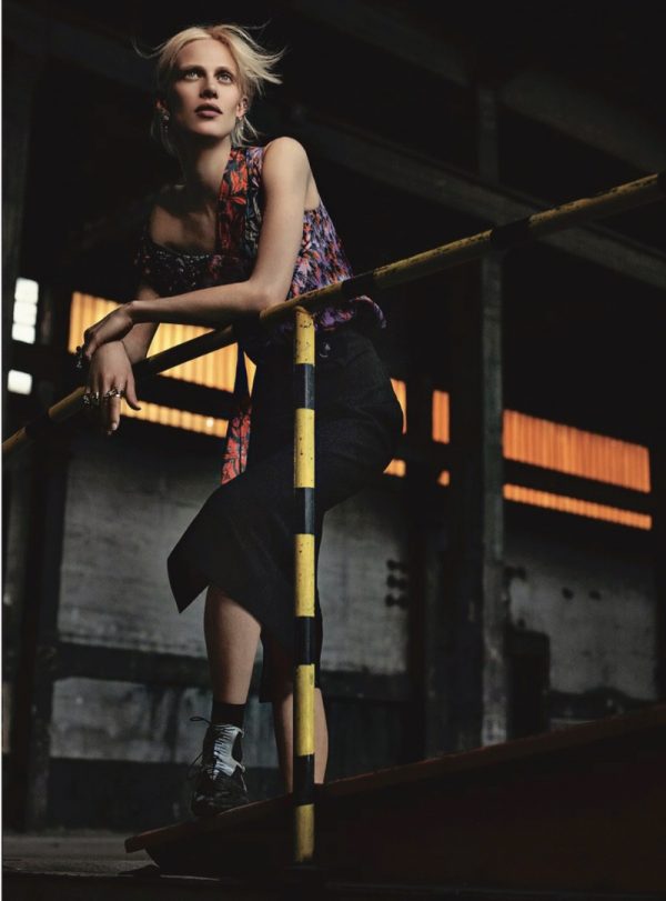 Aymeline Valade Poses in Eye-Catching Prints & Textures for Dior ...