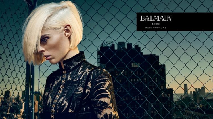 Coco Rocha Goes Platinum Blonde for Balmain Hair Couture Campaign