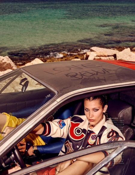 Bella Hadid Takes the Fall Collections to the Beach for Vogue Japan Spread
