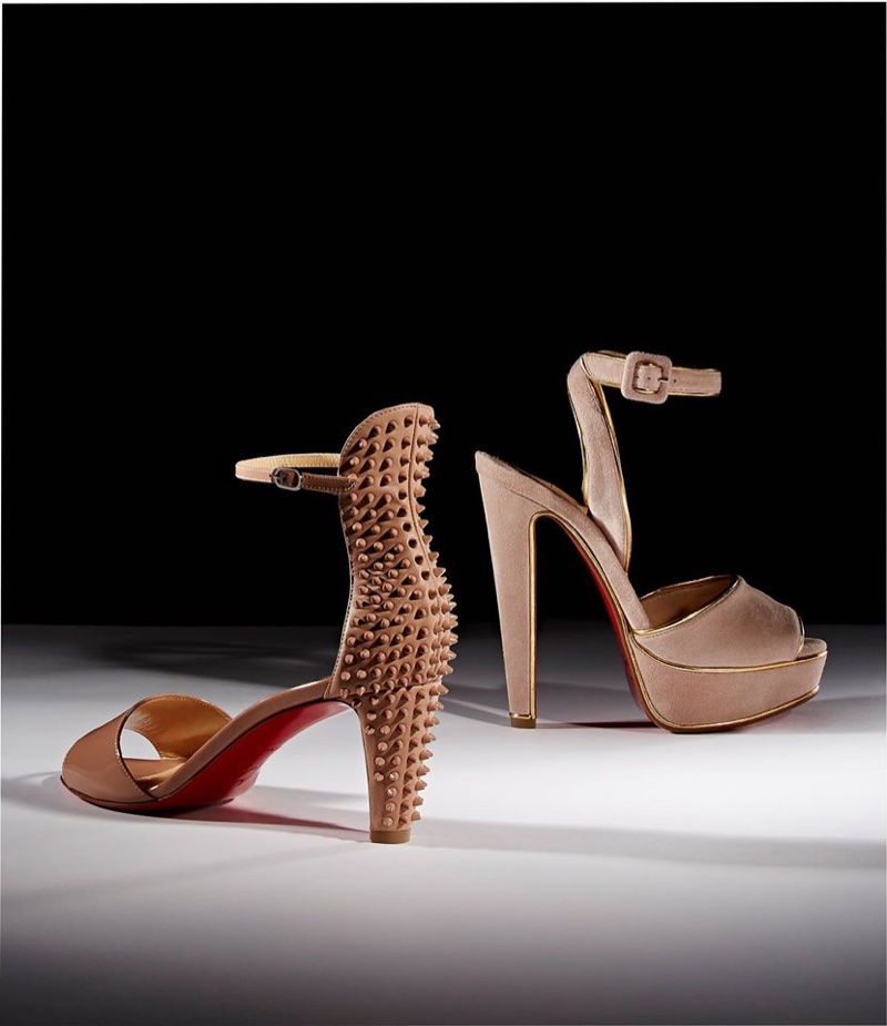 Christian Louboutin Trezanita Sandals and Louloudance Suede Platform Sandals (Left to Right)