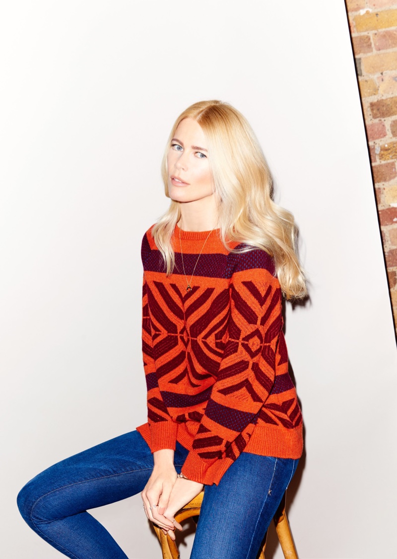 Claudia Schiffer wears Pullover Sweater