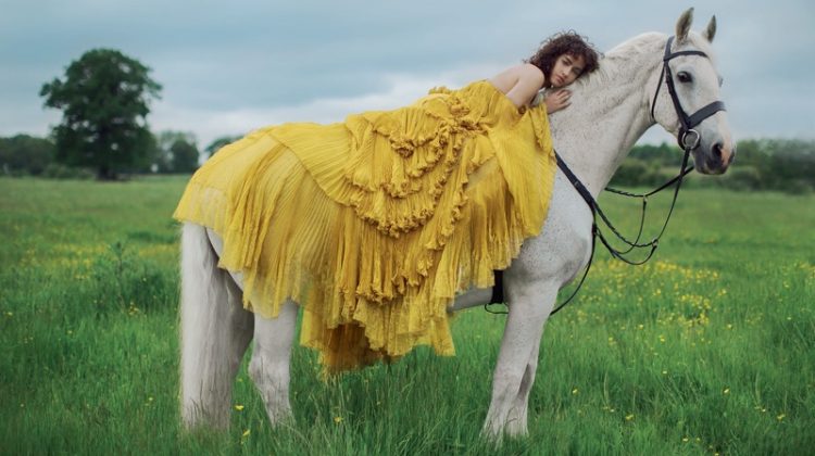 Allana Arrington Models the Season’s Enchanting Dresses in BAZAAR UK