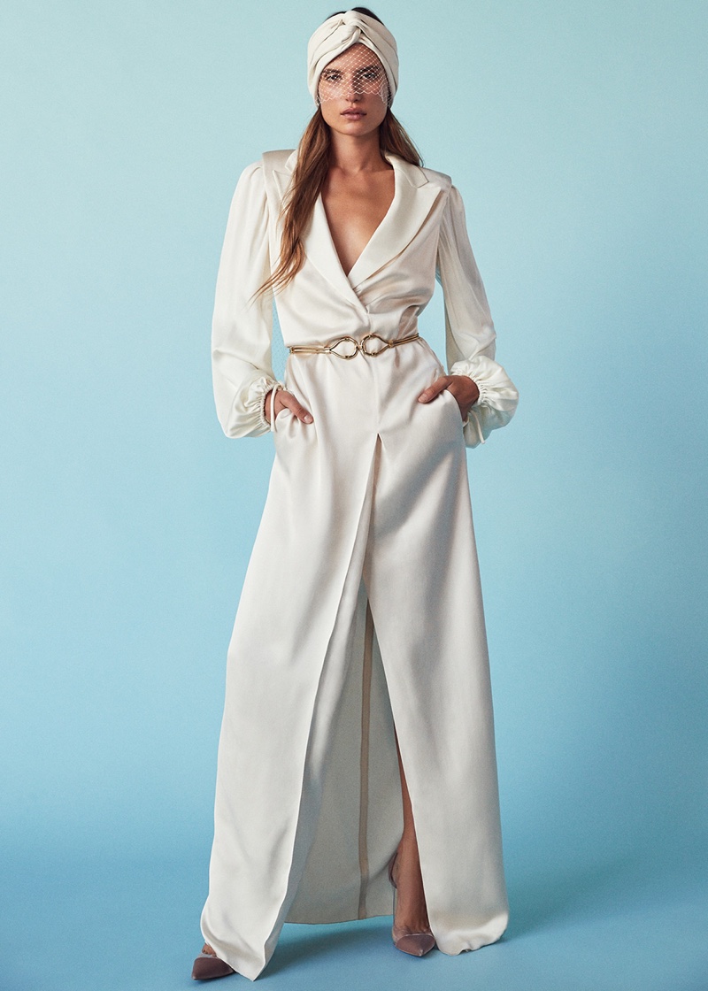 Lanvin Robe Dress, Lanvin Brass Belt, Gianvito Rossi Velvet Plexi Pumps and Rodarte Lambskin Tie West Belt (worn as hat)