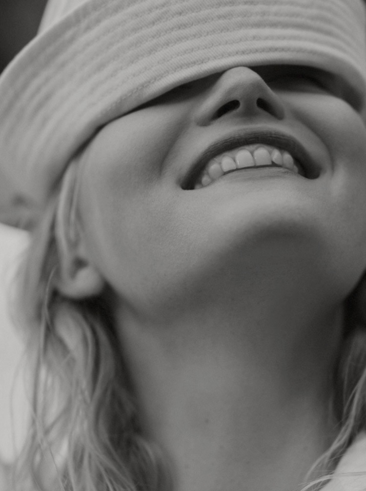 Gemma Ward gets her closeup in black and white image