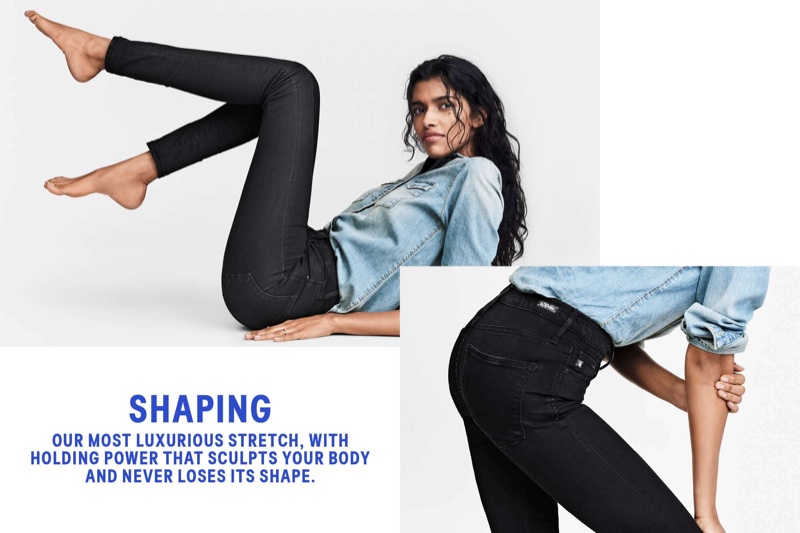 H&M Denim Shirt and Shaping Skinny Regular Jeans