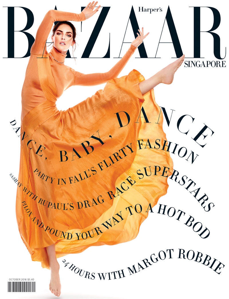 Hilary Rhoda on Harper's Bazaar Singapore October 2016 Cover