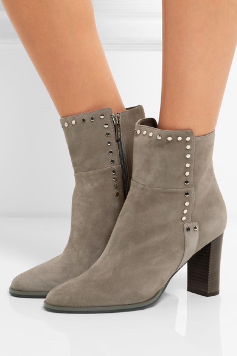 Jimmy Choo Harlow Embellished Suede Ankle Boots