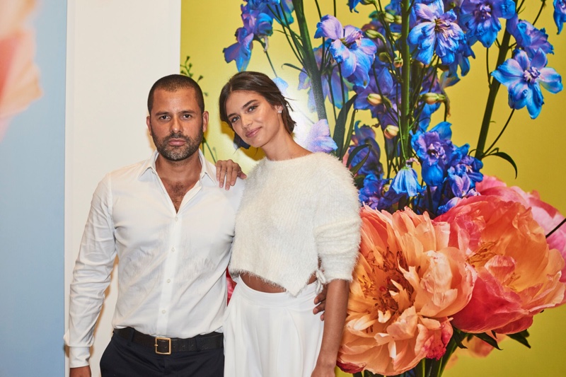 Mariano Vivanco and Sara Sampaio at Portraits Nudes Flowers exhibit in New York. Photo courtesy - Mariano Vivanco