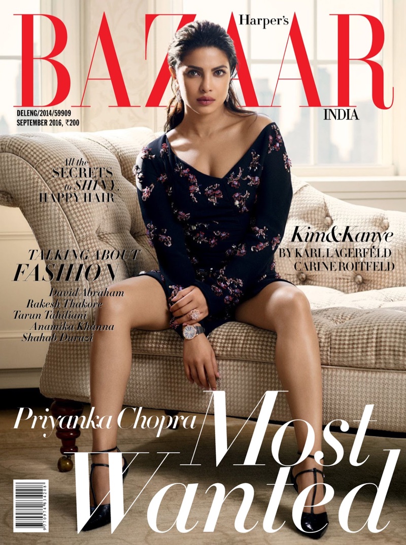 Priyanka Chopra on Harper's Bazaar India September 2016 Cover