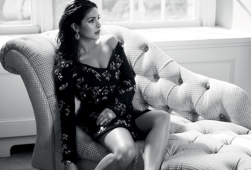 Actress Priyanka Chopra wears embellished Dior dress