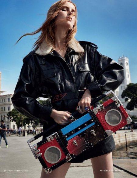 Rianne van Rompaey Wears Bold Outerwear in Vogue Russia Rianne van Rompaey Wears Bold Outerwear in Vogue Russia