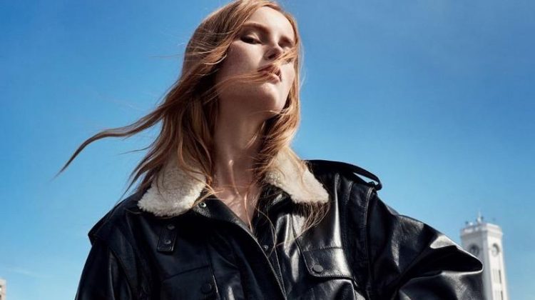 Rianne van Rompaey Wears Bold Outerwear in Vogue Russia