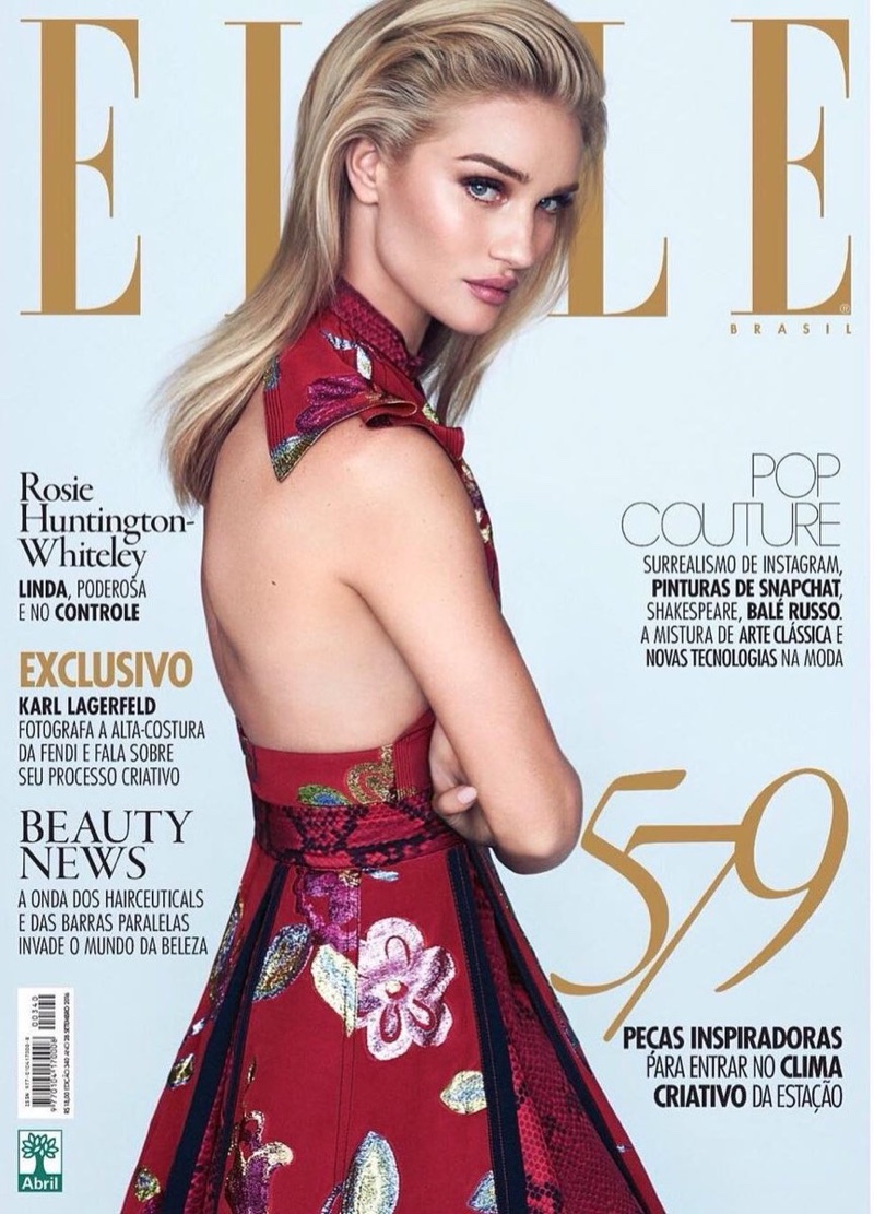 Rosie Huntington-Whiteley on ELLE Brazil October 2016 Cover