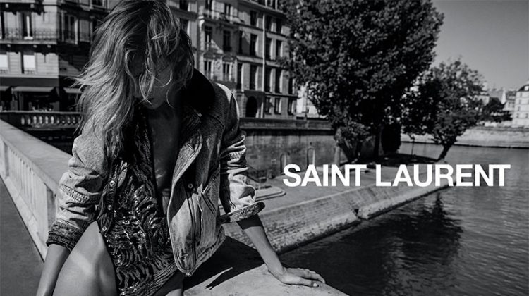 Anja Rubik Shows Some Skin in Saint Laurent’s First Campaign Under Anthony Vaccarello