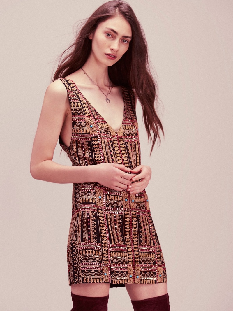Free People Sequin Shift Dress