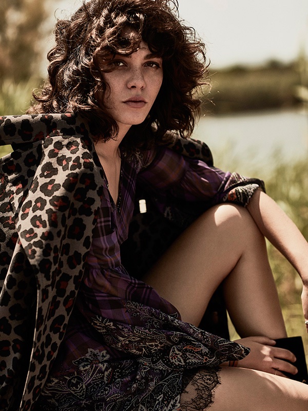 Steuffy Argelich has us seeing spots in Dior coat and Etro mixed media dress