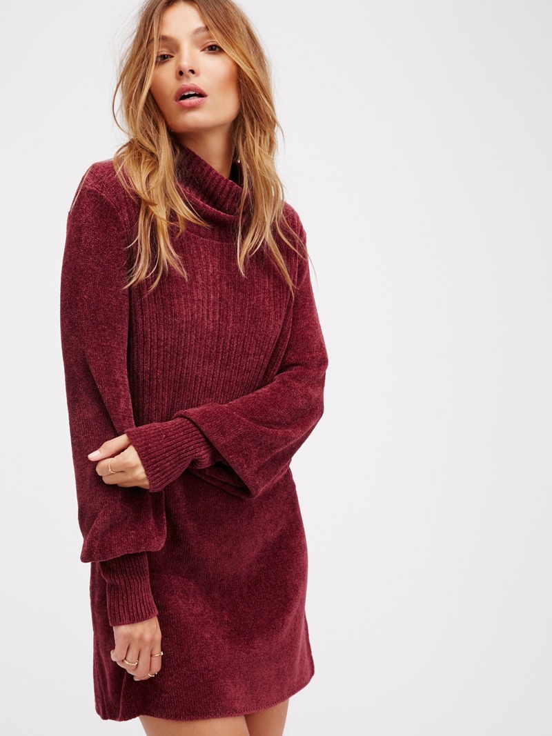 Free People New Moon Chenille Tunic Sweater