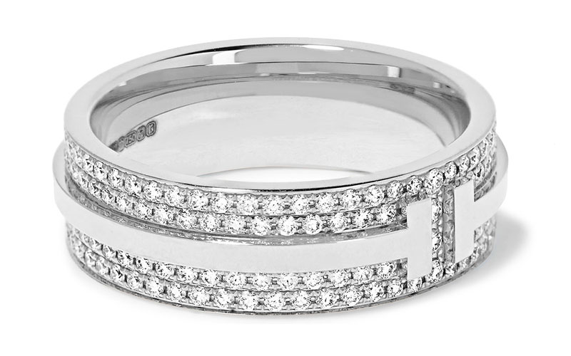 Tiffany & Co. 18 Karat White Gold Diamond Ring
