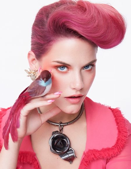 Ashley Smith Looks Pretty in Pink for Vogue Taiwan Beauty