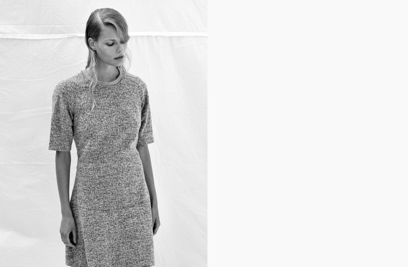 Alena Blohm wears Calvin Klein dress