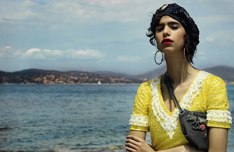 Mica Arganaraz stars in Chanel's cruise 2017 campaign