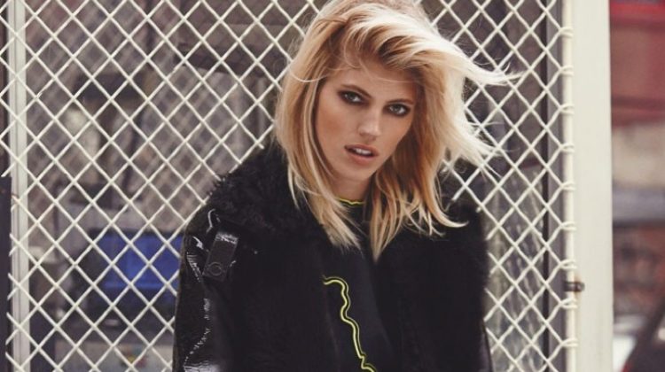 Devon Windsor Models Versace’s Fall Collection for Narcisse