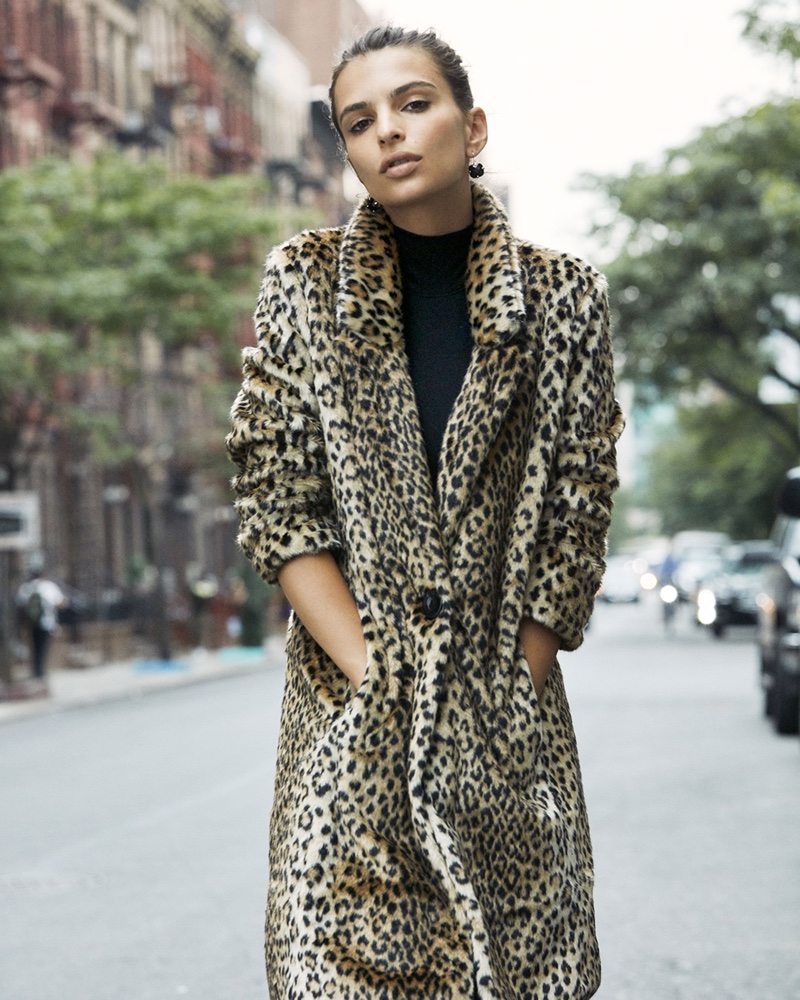 Express Faux Leopard Fur Coat