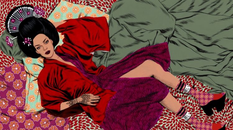 Rihanna Gets Illustrated for Japanese Inspired Stance Sock Collaboration