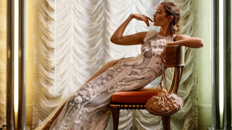 Gigi Hadid Serves Pure Elegance in Fendi Haute Couture for Harper’s Bazaar