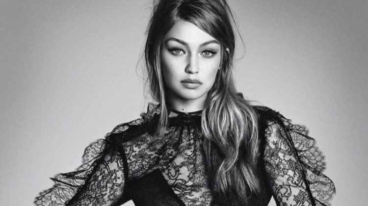 Gigi Hadid Looks Lovely in Lace for Vogue Japan