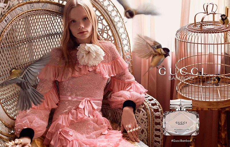 Gucci Bamboo fragrance campaign starring Polina Oganicheva