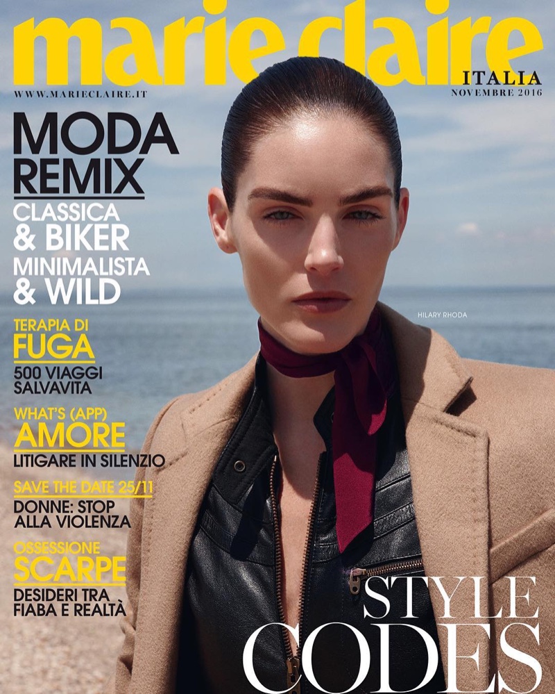 Hilary Rhoda on Marie Claire Italia November 2016 Cover