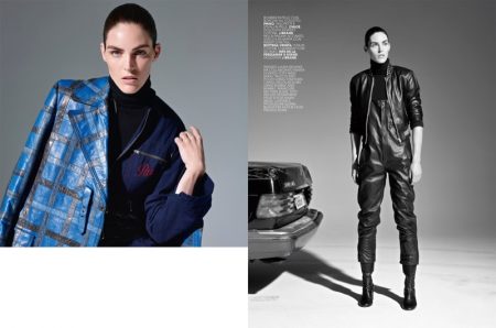 Hilary Rhoda Wears Cool Girl Jackets for Marie Claire Italia