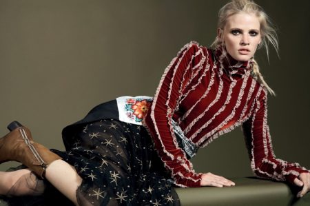 Lara Stone Wears Eclectic Style for Vogue Turkey